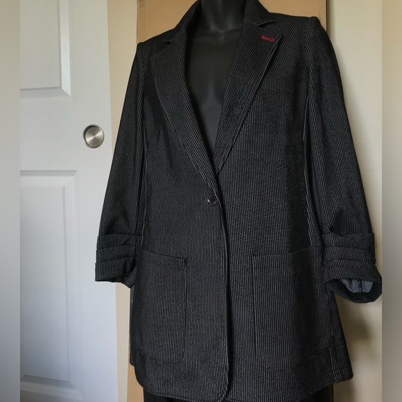 TOMMY HILFIGER Striped Notch-Lapel Blazer - Picture 3 of 7